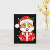 Hamster Christmas Lights Santa Costume Cute Animal Karte (Gelbe Blume)