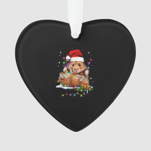 Hamster Christmas Niedlich Ornament (Vorderseite)