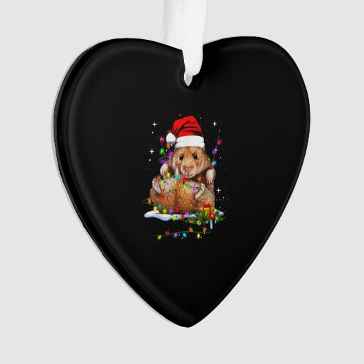 Hamster Christmas Niedlich Ornament (Vorderseite)