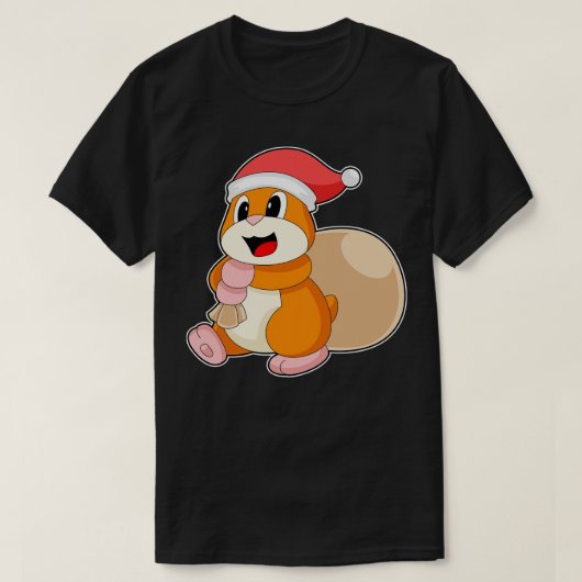 Hamster Christmas Sack T-Shirt (Design vorne)