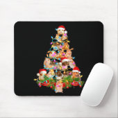 Hamster Christmas Tree Led Funny Hamster Snow Chir Mousepad (Mit Mouse)