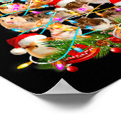 Hamster Christmas Tree Led Funny Hamster Snow Chir Poster (Ecke)
