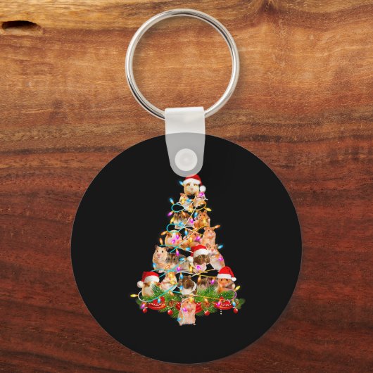 Hamster Christmas Tree Led Funny Hamster Snow Chir Schlüsselanhänger (Vorderseite)