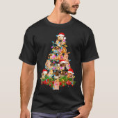 Hamster Christmas Tree Led Funny Hamster Snow Chir T-Shirt (Vorderseite)