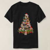 Hamster Christmas Tree Led Funny Hamster Snow Chir T-Shirt (Design vorne)