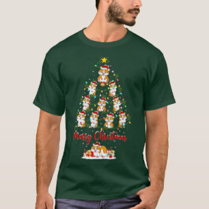 Hamster Christmas Tree Lights Funny Hamster Xmas T T-Shirt