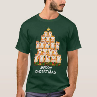 Hamster Christmasree Frohe Weihnachtsfreunde T-Shirt