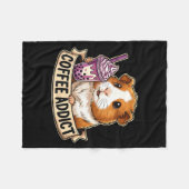 Hamster Coffee Addict Cute Rodent Boba Tea Gift Fleecedecke (Vorderseite (Horizontal))