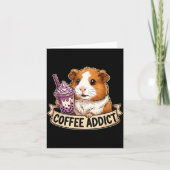 Hamster Coffee Addict Cute Rodent Boba Tea Gift Karte (Vorderseite)
