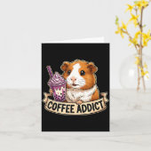 Hamster Coffee Addict Cute Rodent Boba Tea Gift  Karte (Gelbe Blume)