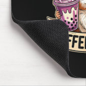 Hamster Coffee Addict Cute Rodent Boba Tea Gift Mousepad (Ecke)