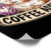 Hamster Coffee Addict Cute Rodent Boba Tea Gift Poster (Ecke)