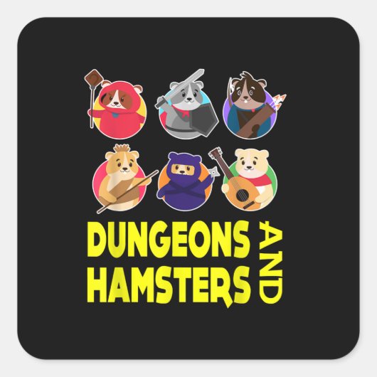 Hamster Costume Funny Gifts Quadratischer Aufkleber (Vorderseite)