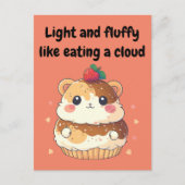 Hamster Cream Puff - leicht und flüssig Postkarte (Vorderseite)