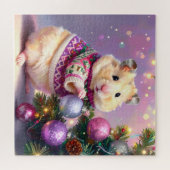 Hamster Decoration Bäume Weihnachten Puzzle (Horizontal)