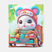 Hamster Delivery Hero Fleecedecke (Vorderseite)