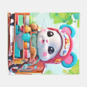 Hamster Delivery Hero Fleecedecke (Vorderseite (Horizontal))