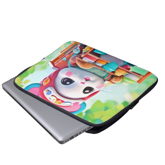 Hamster Delivery Hero Laptopschutzhülle (Vorne Knopf)