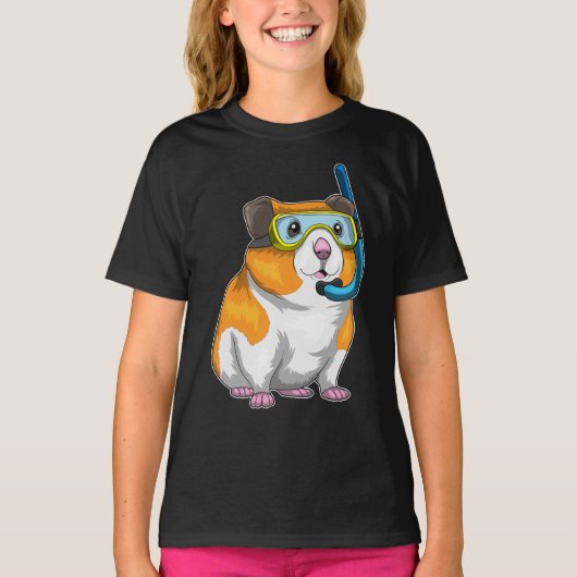Hamster Diver Schnorcheln T-Shirt (Vorderseite)