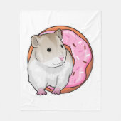 Hamster Donut Fleecedecke (Vorderseite)