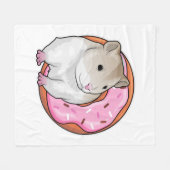Hamster Donut Fleecedecke (Vorderseite (Horizontal))