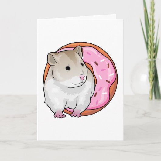 Hamster Donut Karte (Vorderseite)