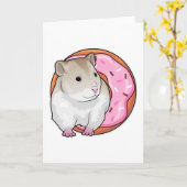 Hamster Donut Karte (Gelbe Blume)