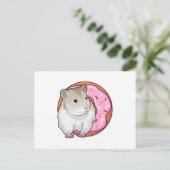 Hamster Donut Postkarte (Stehend Vorderseite)