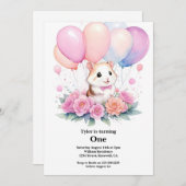 Hamster Einladung zum ersten Geburtstag (Vorne/Hinten)