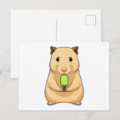 Hamster-Eis Postkarte (Vorne/Hinten)