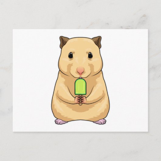Hamster-Eis Postkarte (Vorderseite)