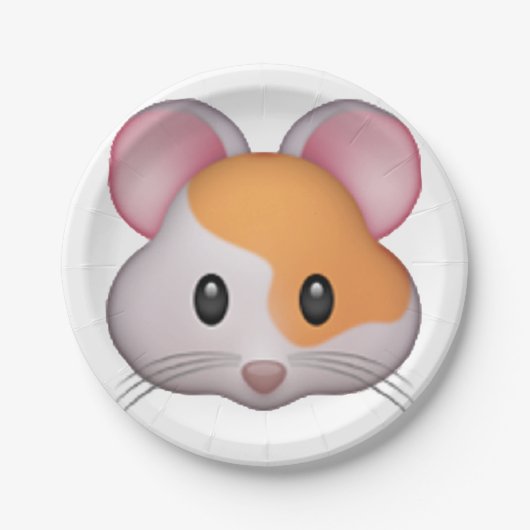 Hamster - Emoji Pappteller (Vorderseite)