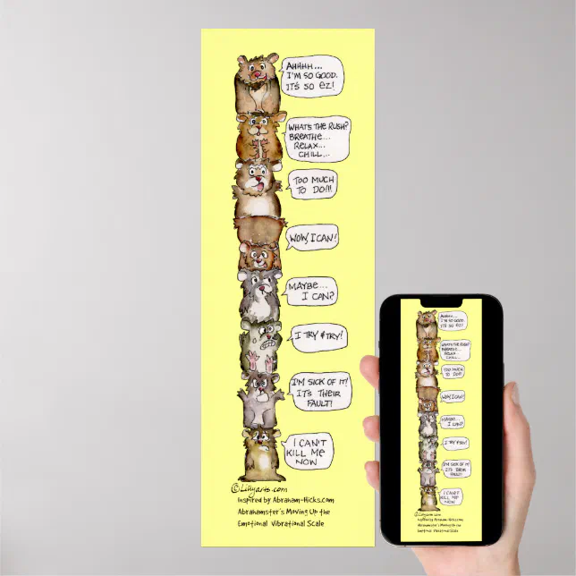 Image showcasing Hamster Emotional Vibrations Scale Poster Print | Zazzle.de