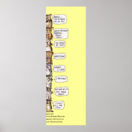 Hamster Emotional Vibrations Scale Poster Print (Vorne)