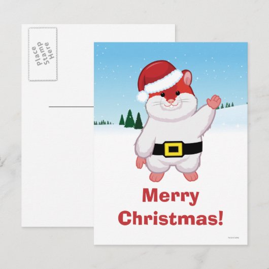 Hamster Feiertagspostkarte (Vorne/Hinten)