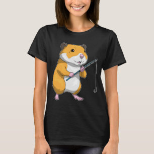 Hamster Fisher Angelrute Angeln T-Shirt