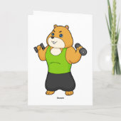 Hamster Fitness Dumbbell Karte (Rückseite)