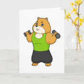 Hamster Fitness Dumbbell Karte (Gelbe Blume)