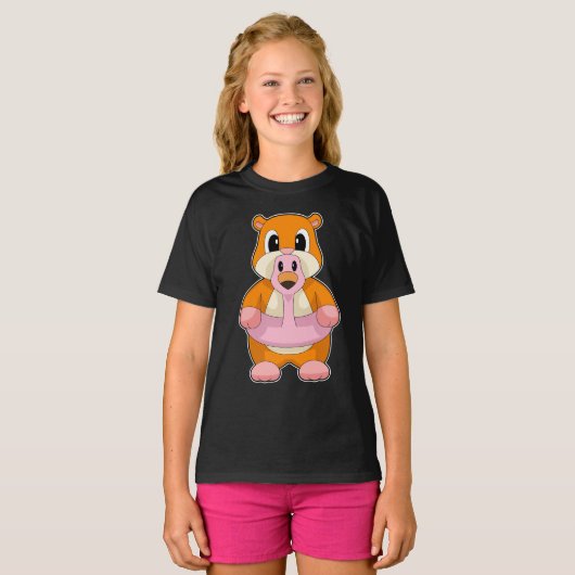 Hamster Flamingo T-Shirt (Vorne ganz)