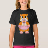 Hamster Flamingo T-Shirt (Vorderseite)
