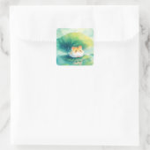 Hamster Floating Fun Quadratischer Aufkleber (Tasche)