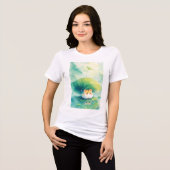 Hamster Floating Fun Tri-Blend Shirt (Vorderseite voll)