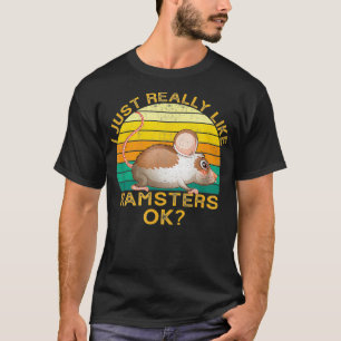 Hamster-Funny-Animal-Zitat mit Vintager Form T-Shirt