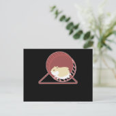Hamster Funny Design Rodent Zwarf Hamster Geschenk Postkarte (Stehend Vorderseite)
