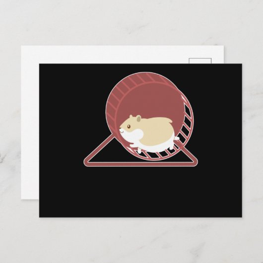 Hamster Funny Design Rodent Zwarf Hamster Geschenk Postkarte (Vorne/Hinten)