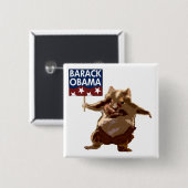 Hamster für Barack Obama Knopf Button (Vorne & Hinten)