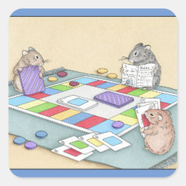 Hamster Games Quadratischer Aufkleber