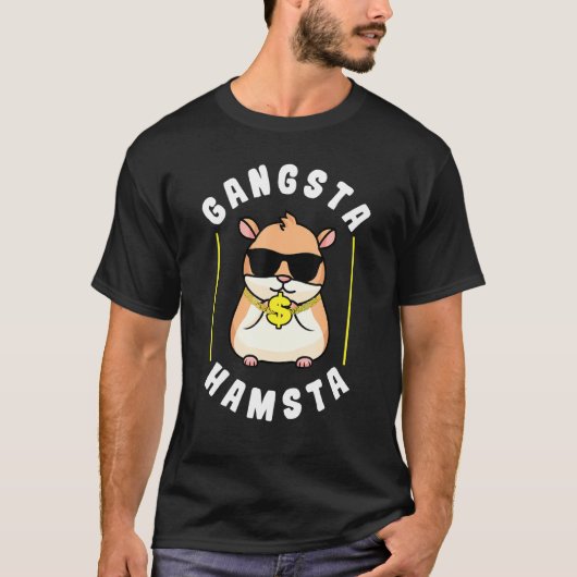 Hamster Gangsta Hamsta Sonnenbrille T-Shirt (Vorderseite)