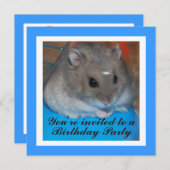 Hamster-Geburtstags-Party Einladung (Vorne/Hinten)