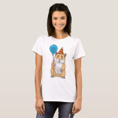 Hamster-Geburtstagsballon T-Shirt (Vorne ganz)